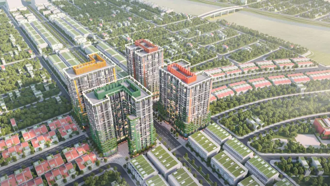 Bốn toà tháp nhìn từ trên cao
