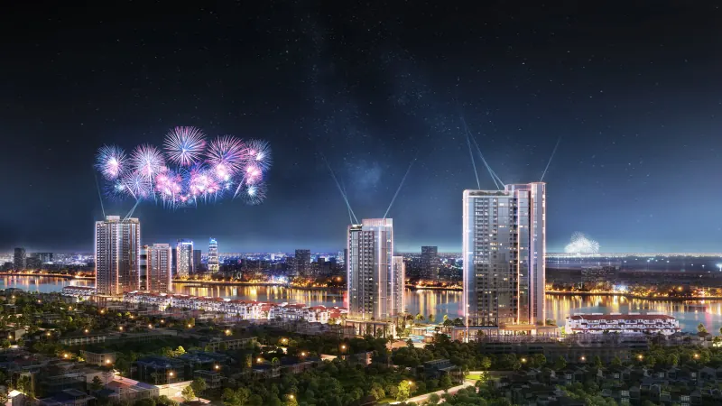 Dự án về đêm với pháo hoa