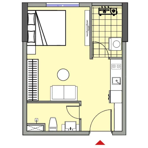 Mặt bằng căn Studio điển hình